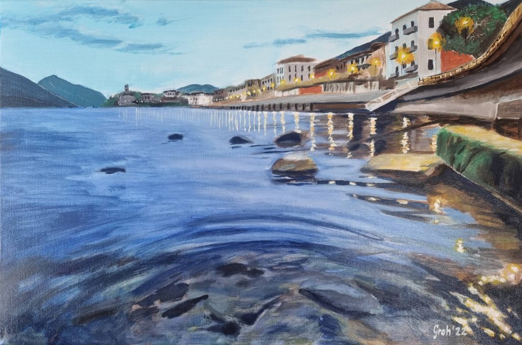 Abend an der Promenade