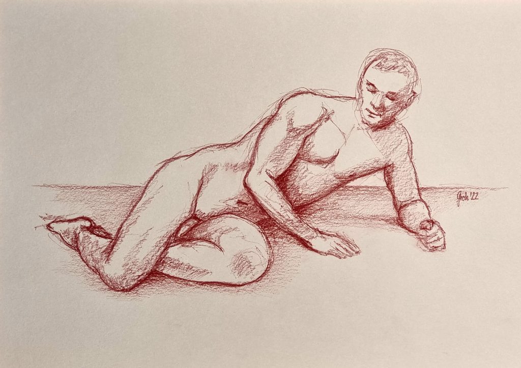 Liegender männlicher Akt