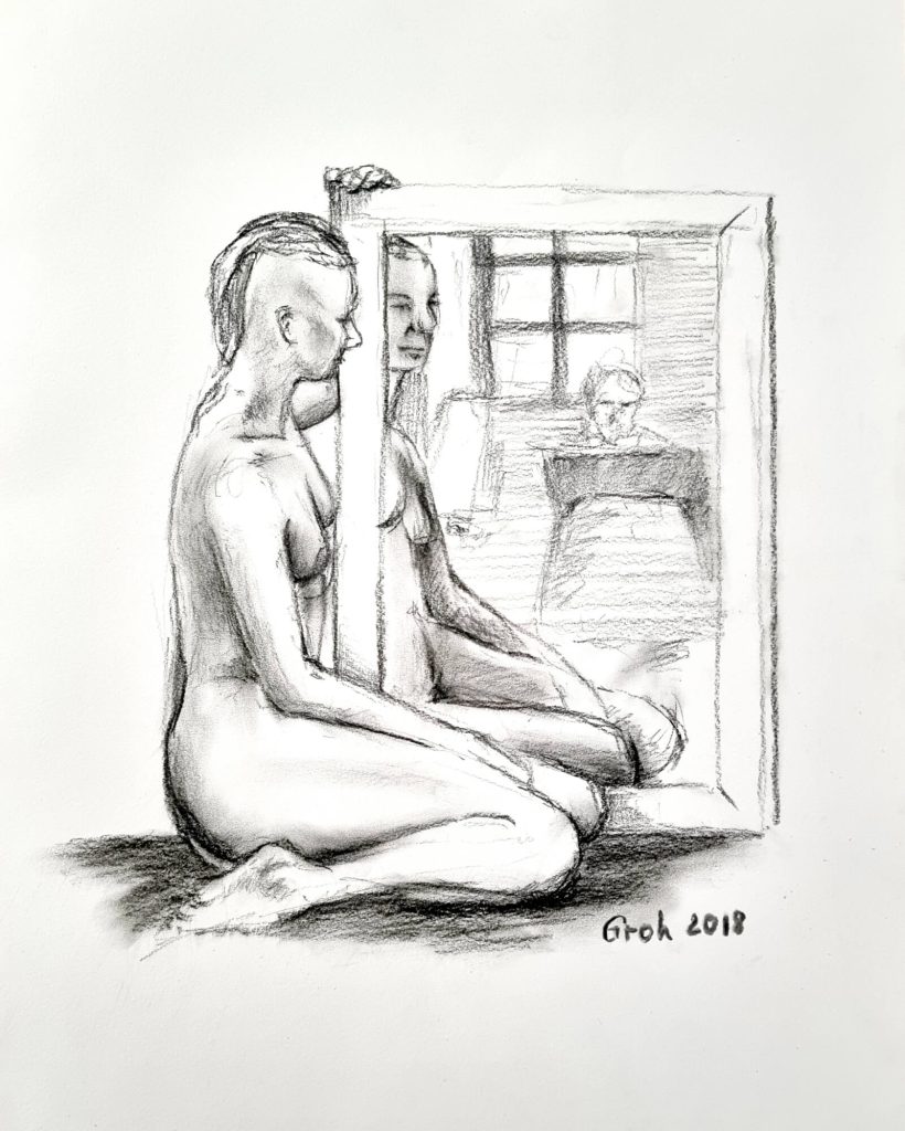 Das Modell und der Zeichner