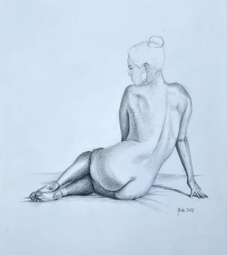 Weiblicher Rückenakt