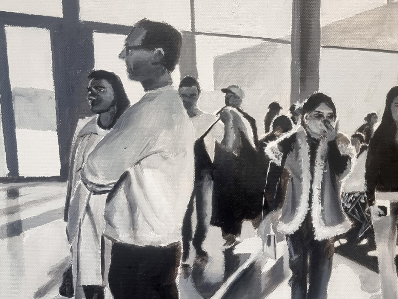 Gemälde "Menschen im Licht" - Detailansicht 2