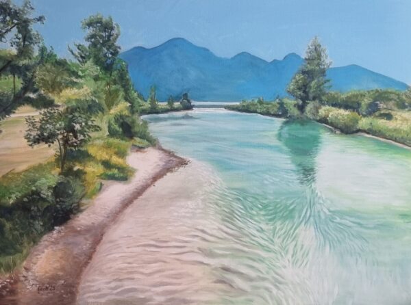 Ölgemälde "Azurfluss" von Arne Groh