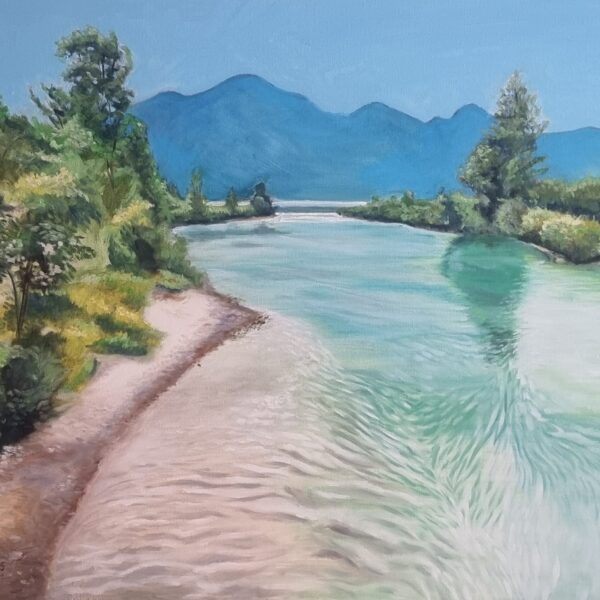 Ölgemälde "Azurfluss" von Arne Groh