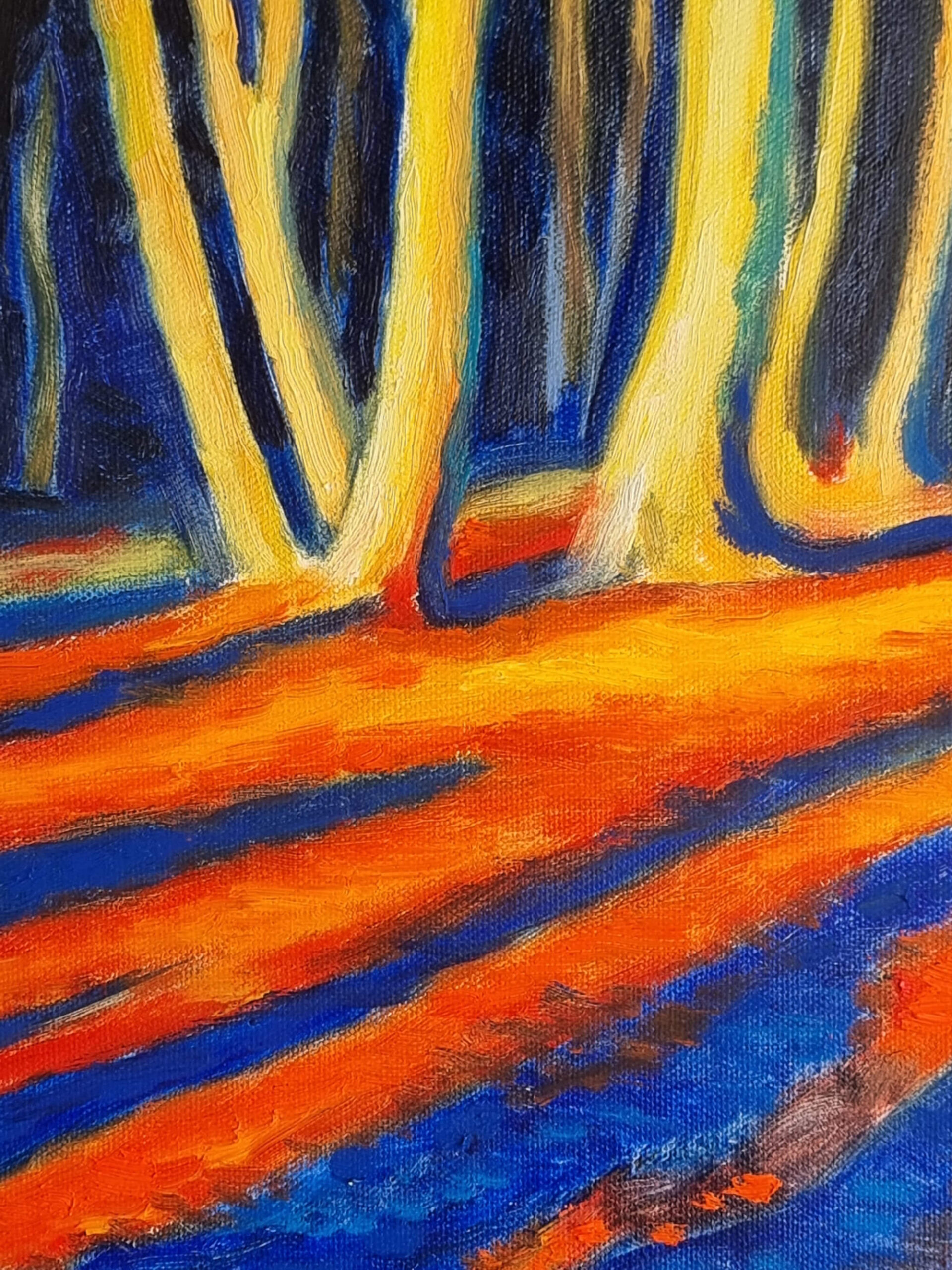 Licht und Schatten im Gemälde Hexenhain