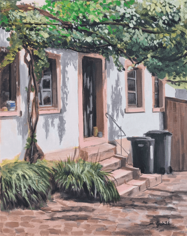 Gemälde "Im Winzerhof" von Arne Groh