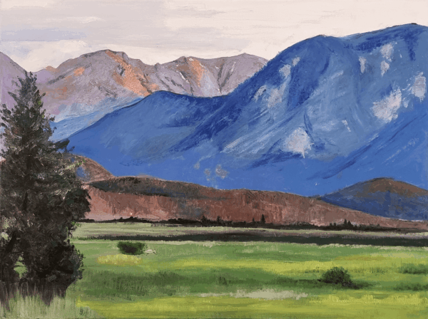 Gemälde einer bayerischen Gebirgslandschaft von Arne Groh